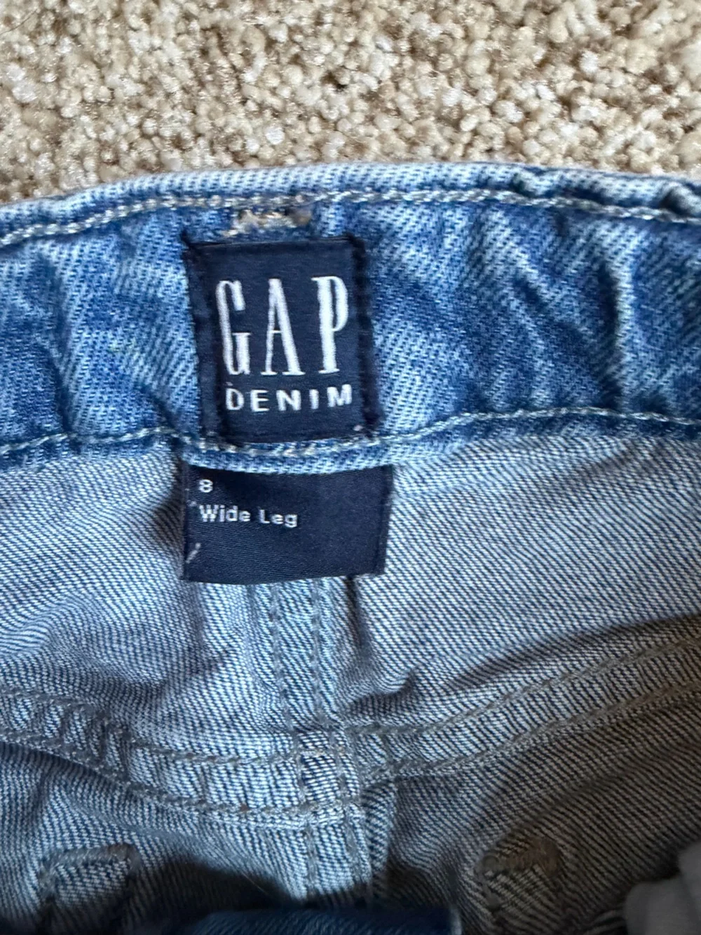 GAP Two-Tone Blue Straight girls Jeans